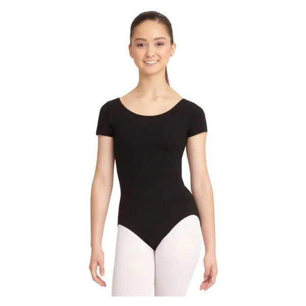Mondor Black Short-Sleeved Leotard
